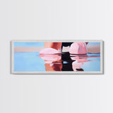 Reflection Water, Abstract Art, Minimalist Beach Art, Canvas Print, Soft Pastel Ocean Scene, Modern Home Decor, Coastal Living Aesthetic