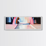 Abstract Rainbow Arch, Modern Colorful Art, Vibrant Wall Decor, Playful Aesthetic, Statement Piece, Kids Room Art, Framed Canvas Print