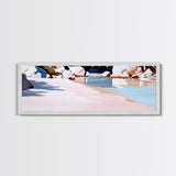Riverbank Scene, Tranquil Water, Nature Landscape, Minimalist Water Reflection, Boho Earthy Decor, Relaxing Wall Art, Canvas Print