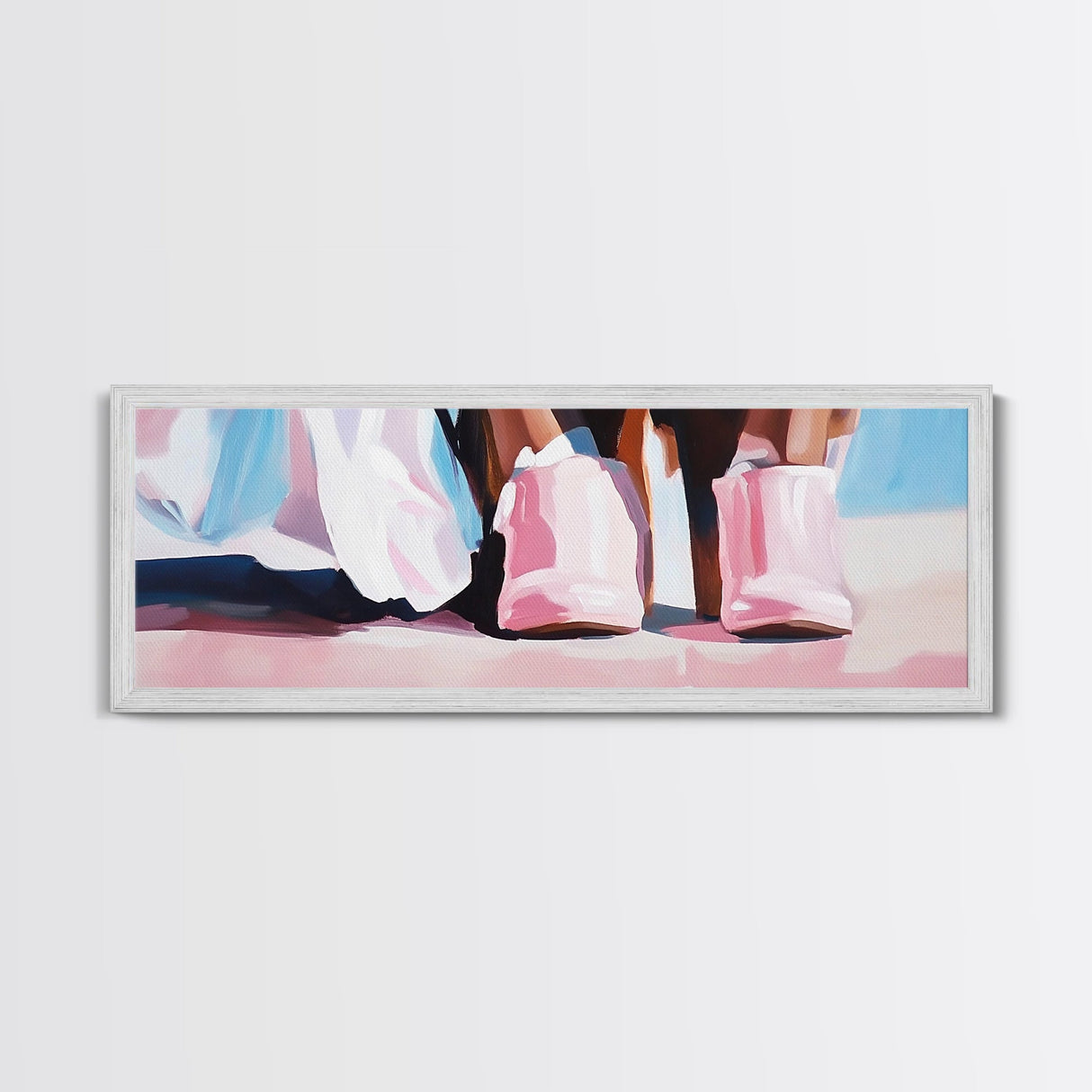 Pink Boots, Country Style, Rustic Western Art, Fashionable Cowgirl Print, Pastel Farmhouse Decor, Modern Boho Art, Bedroom Wall Print