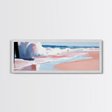 Ocean Waves, Surf Art, Coastal Horizon, Serene Beach Scene, Nautical Theme, Framed Canvas Print, Living Room Wall Art, Beach Decor