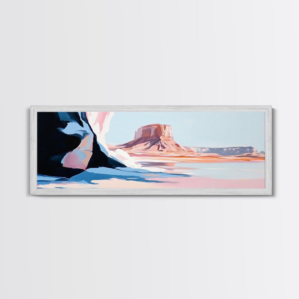 Desert Scene, Western Landscape, Minimalist Art, Framed Canvas Print, Modern Home Decor, Boho Wall Art, Office Wall Art, Nature Print