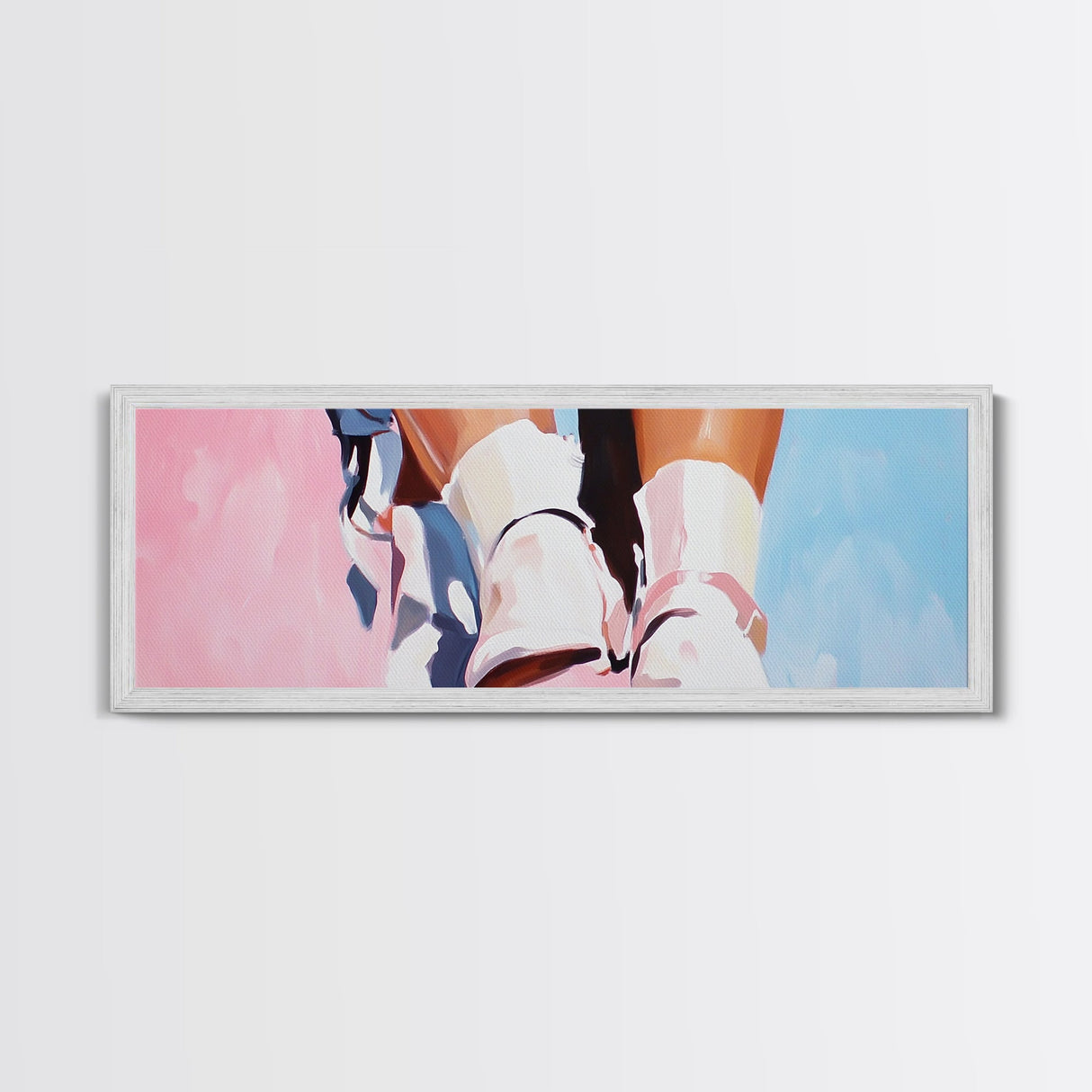Fashion Steps, Elegant Walk, Chic Aesthetic, Canvas Print, Modern Wall Art, Bedroom Decor, Minimalist Style, Stylish Home Accent