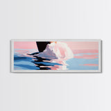 Ocean Waves, Sunset Beauty, Tranquil Seascape, Beach House, Framed Canvas Print, Coastal Art, Living Room Decor, Summer Vibes