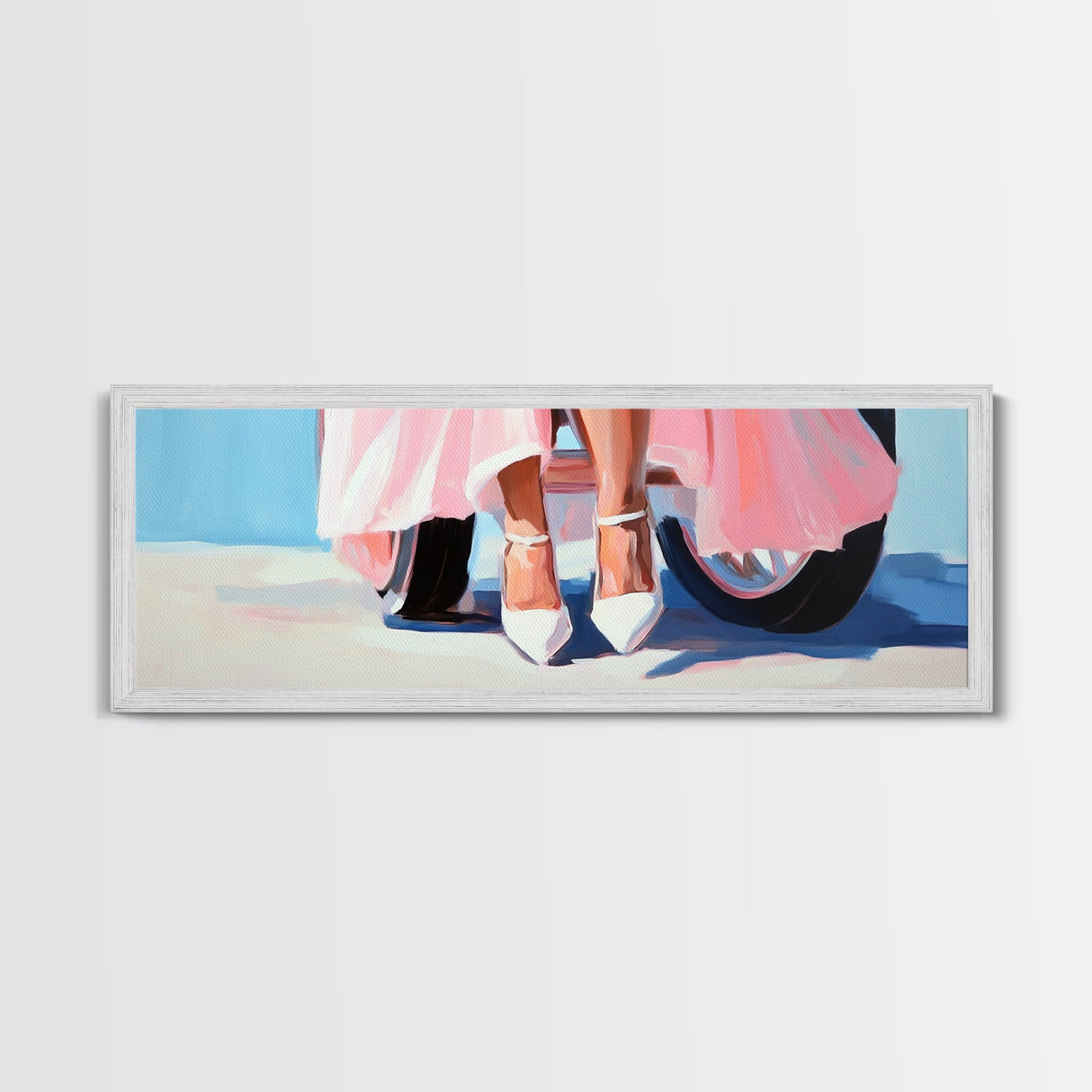 High Heels, Pink Dress, Feminine Aesthetic, Fashion Wall Art, Chic Home Decor, Canvas Print, Dressing Room Decor, Modern Style