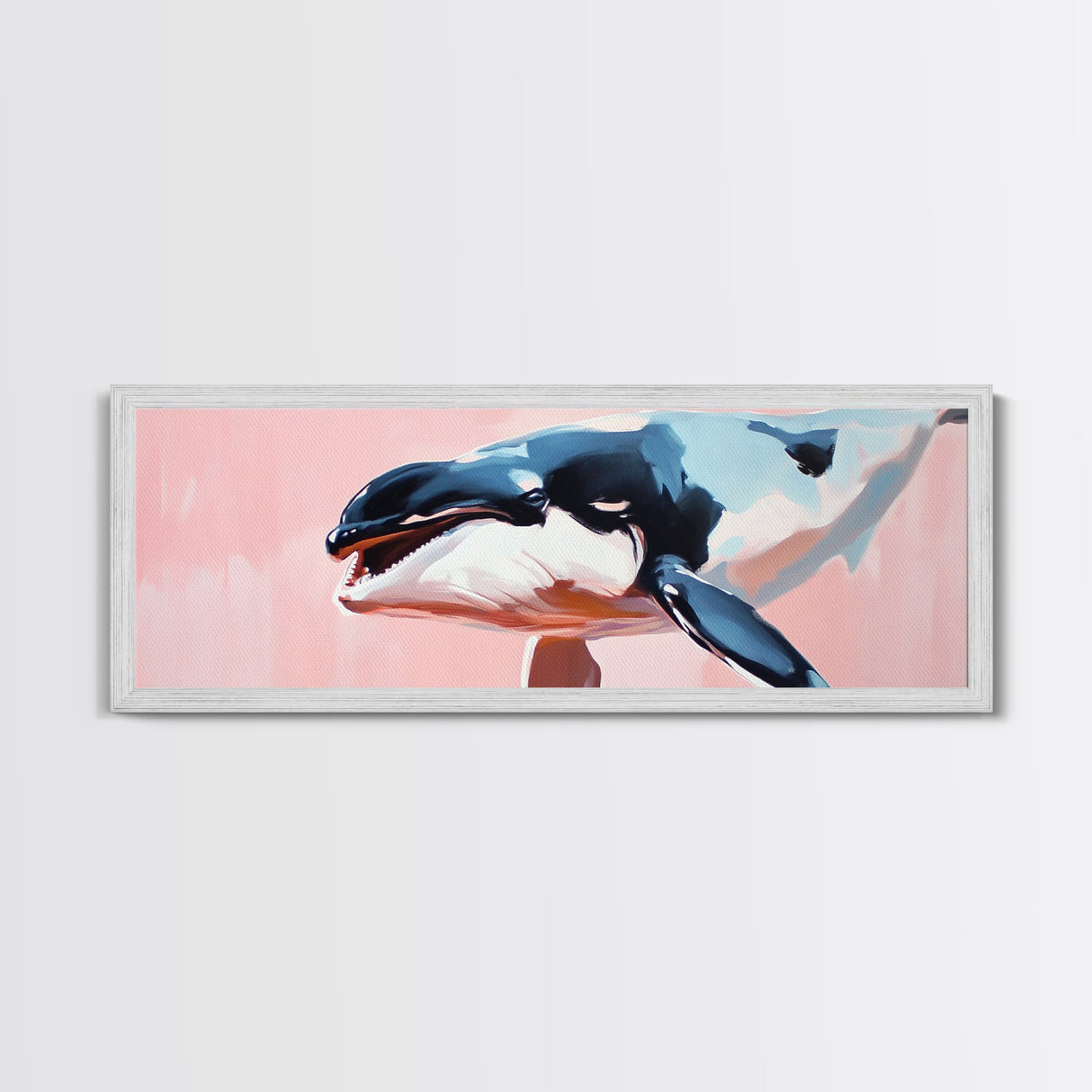Orca Whale, Marine Life Art, Ocean Wall Decor, Animal Lover Gift, Coastal Home, Nautical Theme, Minimalist Design, Canvas Print