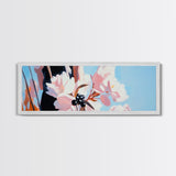 Cherry Blossoms, Floral Wall Art, Spring Decor, Nature Painting, Pastel Aesthetic, Elegant Botanical, Living Room, Canvas Print