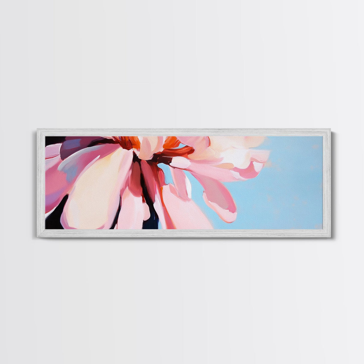 Pink Blossom, Floral Wall Art, Spring Bloom, Bedroom Decor, Pastel Aesthetic, Botanical Print, Framed Canvas Print, Modern Home Decor