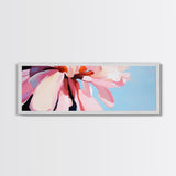 Pink Blossom, Floral Wall Art, Spring Bloom, Bedroom Decor, Pastel Aesthetic, Botanical Print, Framed Canvas Print, Modern Home Decor