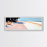 Beach Path, Sand Dunes, Coastal Landscape, Office Wall Art, Minimalist Seascape, Neutral Aesthetic, Framed Canvas Print, Modern Home Design