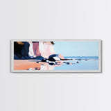 Seascape, Cliffside Waves, Coastal Art, Ocean Landscape, Canvas Print, Nautical Decor, Living Room Art, Boho Wall Art, Beach House Style