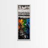 Abstract Mountain, Scenic Landscape, Autumn Colors Art, Canvas Print, Bold Nature Painting, Modern Wall Art, Office Decor