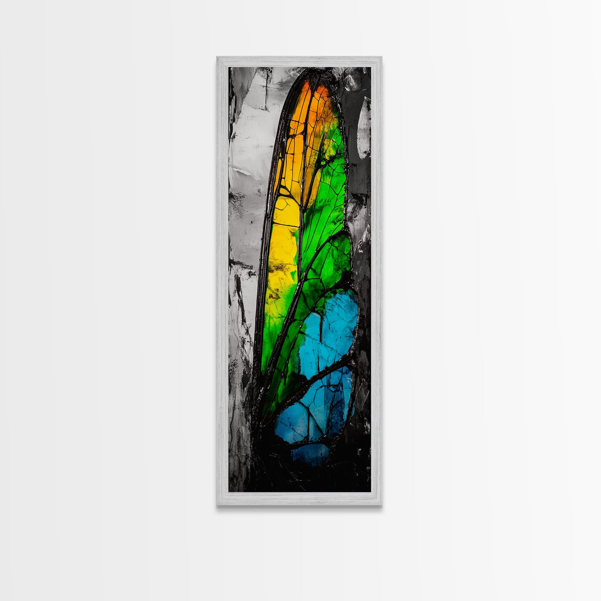 Butterfly Wing, Nature Inspired Art, Boho Home Decor, Canvas Print, Modern Insect Painting, Vibrant Wall Art, Bedroom Artwork