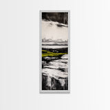 Black and White, Minimalist Landscape, Ocean View, Canvas Print, Modern Wall Art, Neutral Home Decor, Bedroom Artwork, Coastal Painting