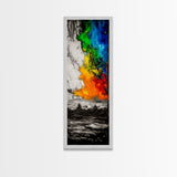 Color Explosion, Abstract Nature, Mountain Glow, Canvas Print, Vibrant Wall Art, Modern Painting, Bold Home Decor, Statement Piece