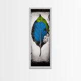 Vibrant Leaf, Nature Inspired Art, Modern Botanical, Colorful Foliage, Textured Wall Art, Minimalist Design, Canvas Print