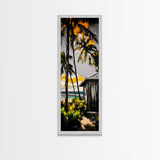 Tropical Escape, Palm Trees, Ocean Breeze, Canvas Print, Coastal Decor, Beach House Wall Art, Vacation Vibes, Relaxing Living Room Art