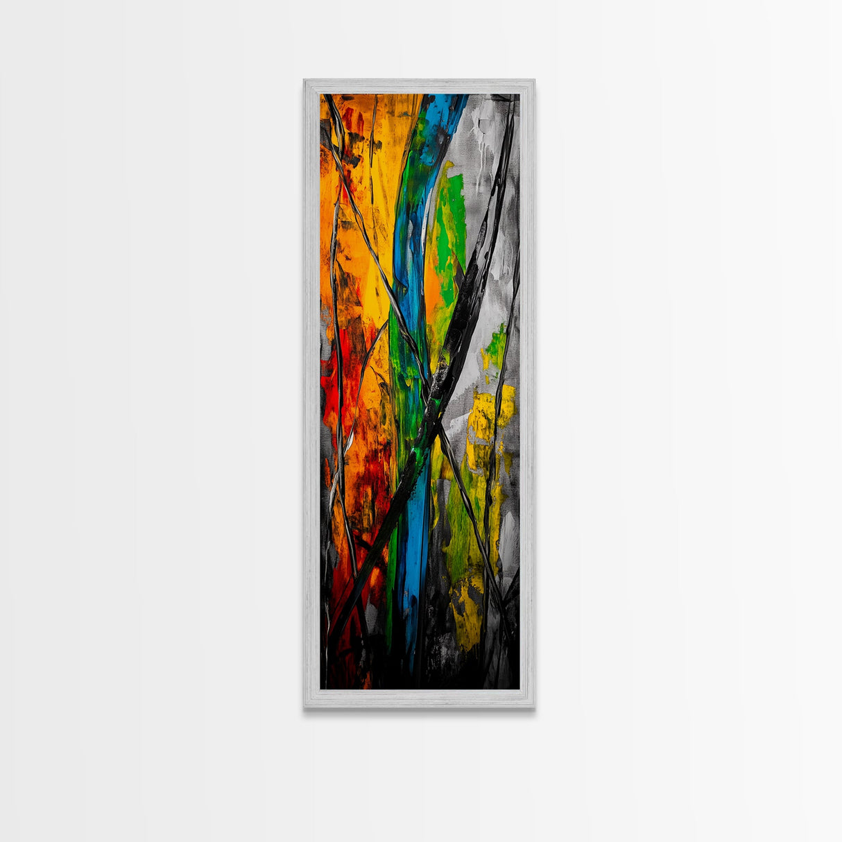 Vibrant Abstract Trees, Colorful Modern Wall Art, Nature Inspired, Boho Art, Framed Canvas Print, Living Room Decor, Bold Statement Art