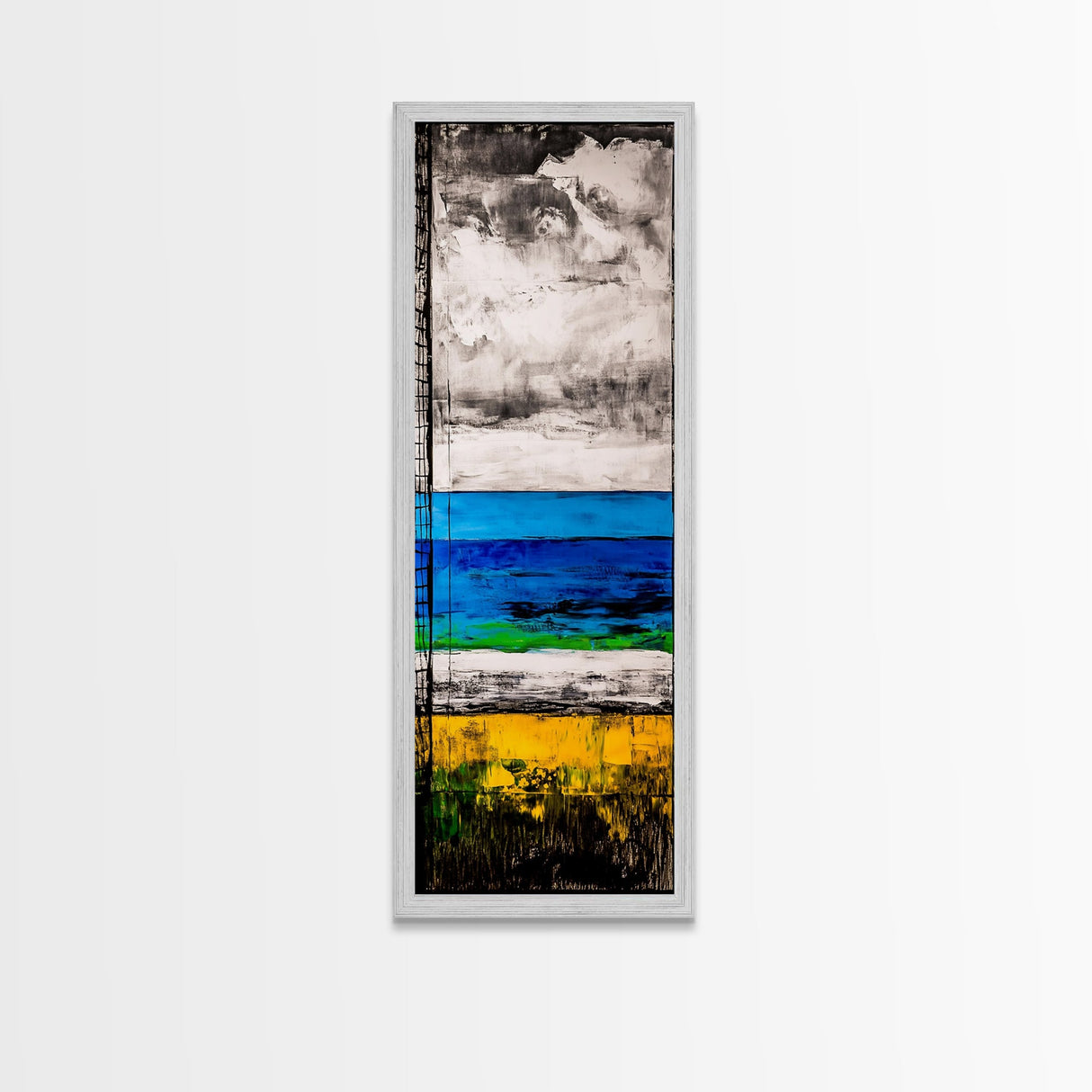 Abstract Beach, Ocean Wall Art, Modern Coastal, Seascape Painting, Minimalist Decor, Contemporary Art, Canvas Print, Living Room