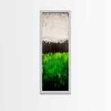 Abstract Green Field, Minimalist Landscape Painting, Modern Nature Art, Canvas Print, Vibrant Green Wall Decor, Contemporary Home Art