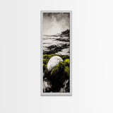 Coastal Rock, Ocean Landscape, Framed Canvas Print, Seascape Wall Art, Beach House Decor, Nautical Artwork, Minimalist Art, Bedroom Art
