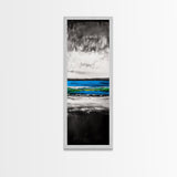 Wave Painting, Black and White Ocean Art, Coastal Wall Decor, Nautical Artwork, Modern Seascape, Beach House Living Room Art, Canvas Print