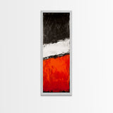 Bold Abstract, Red and Black, Minimalist Art, Contemporary Statement, Wall Decor, Framed Canvas Print, Modern Living Room Artwork