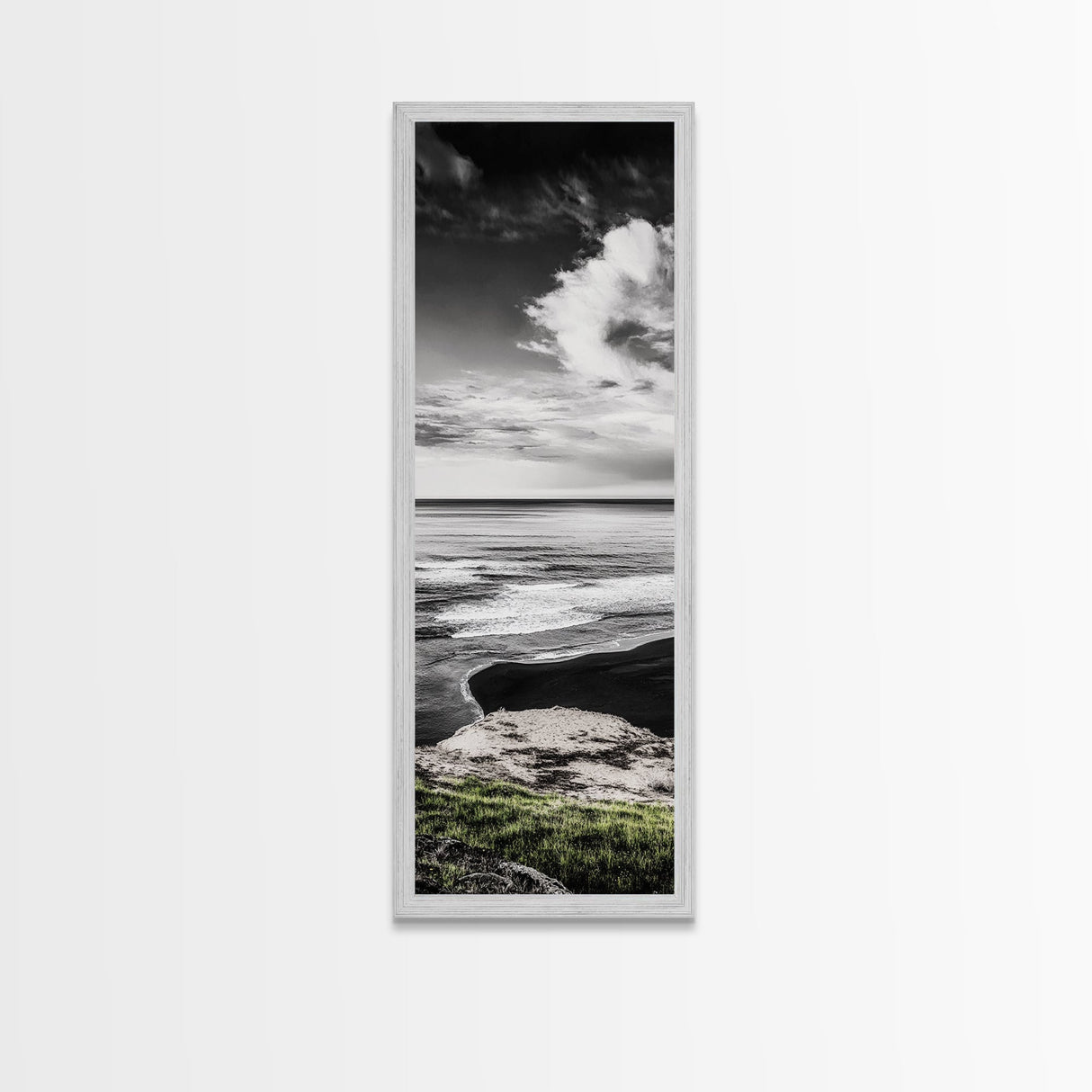 Tranquil Ocean, Minimalist Seascape, Black and White Wall Art, Coastal Serenity, Beach Photography, Canvas Print, Modern Home Decor