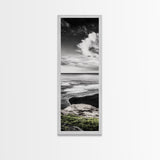 Tranquil Ocean, Minimalist Seascape, Black and White Wall Art, Coastal Serenity, Beach Photography, Canvas Print, Modern Home Decor