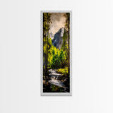 Mountain Escape, Waterfall Art, Forest Landscape, Framed Canvas Print, Nature Wall Art, Rustic Home Decor, Lodge Wall Art