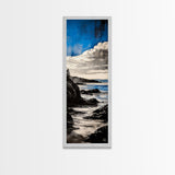 Sunset Horizon, Rocky Beach, Ocean Scene, Canvas Print, Contemporary Wall Art, Beach House Decor, Serene Nature Art