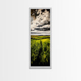 Rolling Fields, Green Landscape Painting, Farmhouse Wall Art, Nature Artwork, Rustic Home Decor, Country Living Room Art, Canvas Print
