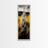 Snowy Tree Landscape, Winter Forest Wall Art, Rustic Nature Painting, Fall Home Decor, Cabin Living Room Artwork, Framed Canvas Print
