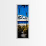 Coastal Dunes, Ocean View, Blue Sky, Framed Canvas Print, Beach Wall Art, Nautical Decor, Living Room Wall Art, Seaside Home Decor