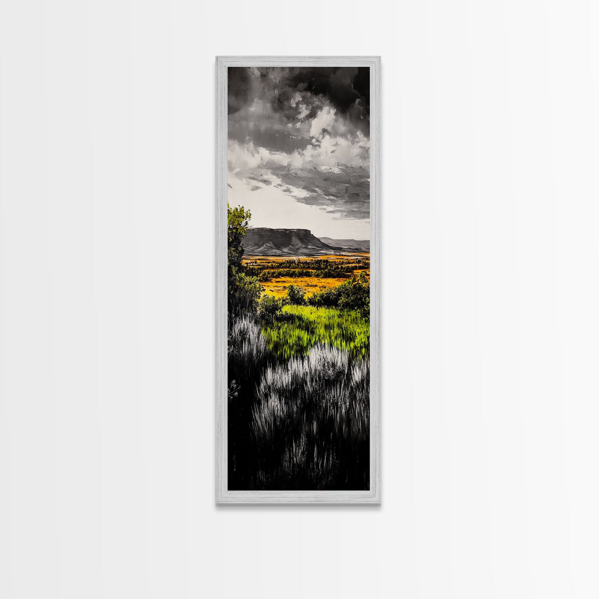 Autumn Fields, Dramatic Sky, Nature Landscape, Canvas Print, Scenic Wall Art, Rustic Home Decor, Warm Toned Painting, Living Room Art