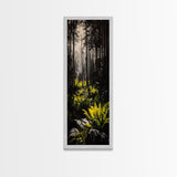 Forest, Ferns, Nature, Canvas Print, Dark Green Wall Art, Botanical Decor, Woodland Artwork, Tranquil Nature Scene, Earthy Home Accent