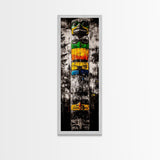 Totem Pole, Native American, Tribal Art, Framed Canvas Print, Cultural Wall Art, Rustic Home Decor, Office or Study Artwork