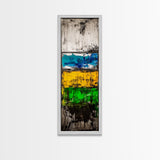 Colorful Abstract, Bold Textures, Vibrant Expression, Framed Canvas Print, Contemporary Wall Art, Living Room or Office Artwork