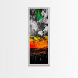 Fiery Sunset, Bold Abstract Art, Expressionist Painting, Colorful Landscape, Framed Canvas Print, Office Wall Art, Autumn Wall Decor
