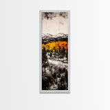 Autumn Forest, Mountain Landscape, Rustic Wall Art, Canvas Print, Fall Home Decor, Cozy Cabin Artwork, Nature Painting, Earthy Wall Accent