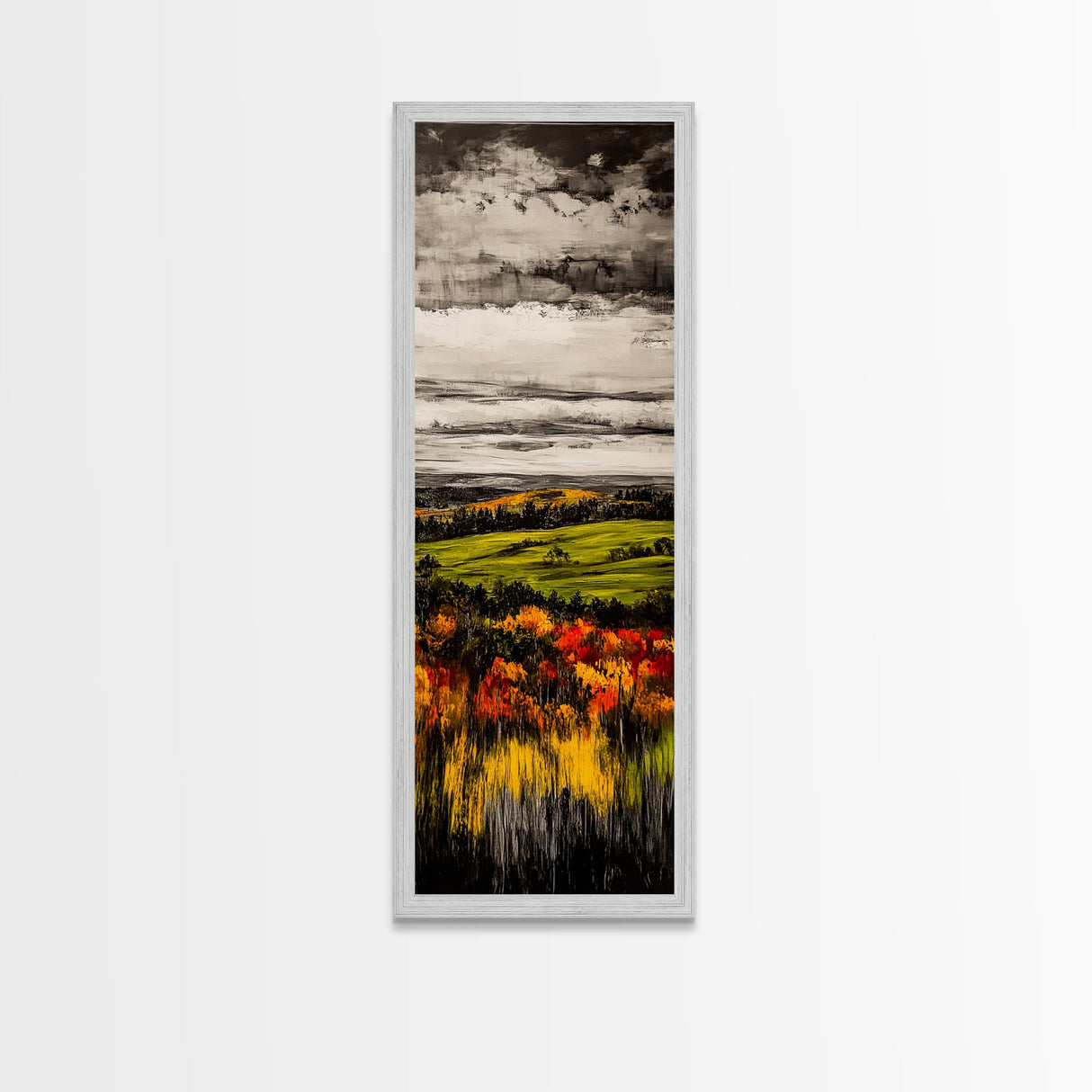 Autumn Fields, Rolling Hills, Warm Tones, Canvas Print, Rustic Landscape, Farmhouse Wall Art, Cozy Home Decor, Living Room Art