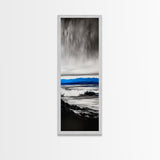 Stormy Waves, Dramatic Seascape, Black and White Art, Framed Canvas Print, Coastal Wall Art, Nautical Home Decor, Minimalist Seascape