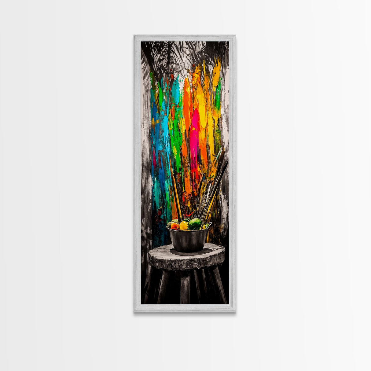 Abstract Expression, Colorful Art, Bold Palette, Framed Canvas Print, Modern Decor, Artistic Statement, Living Room Wall Art