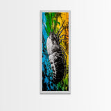 Abstract Bug Art, Colorful Insect Painting, Modern Wall Decor, Framed Canvas Print, Boho Wall Art, Living Room Artwork, Nature Inspired