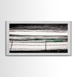 Stormy Ocean, Coastal Wall Art, Black and White Seascape, Minimalist Art, Modern Home Decor, Beach House Artwork, Framed Canvas Print