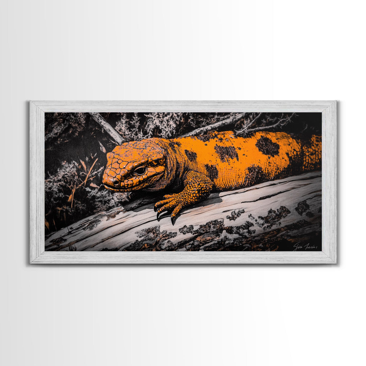 Reptile, Lizard, Wildlife, Canvas Print, Unique Wall Art, Animal Art, Rustic Decor, Living Room Art, Man Cave Gift, Nature Lover Gift