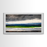 Ocean Wave, Green Waters, Seascape, Canvas Print, Coastal Wall Art, Nautical Decor, Beach House Art, Large Ocean Painting