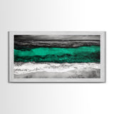 Abstract Ocean, Beach Wall Art, Coastal Decor, Seascape Painting, Modern Home Art, Nautical Decor, Framed Canvas Print, Large Wall Art