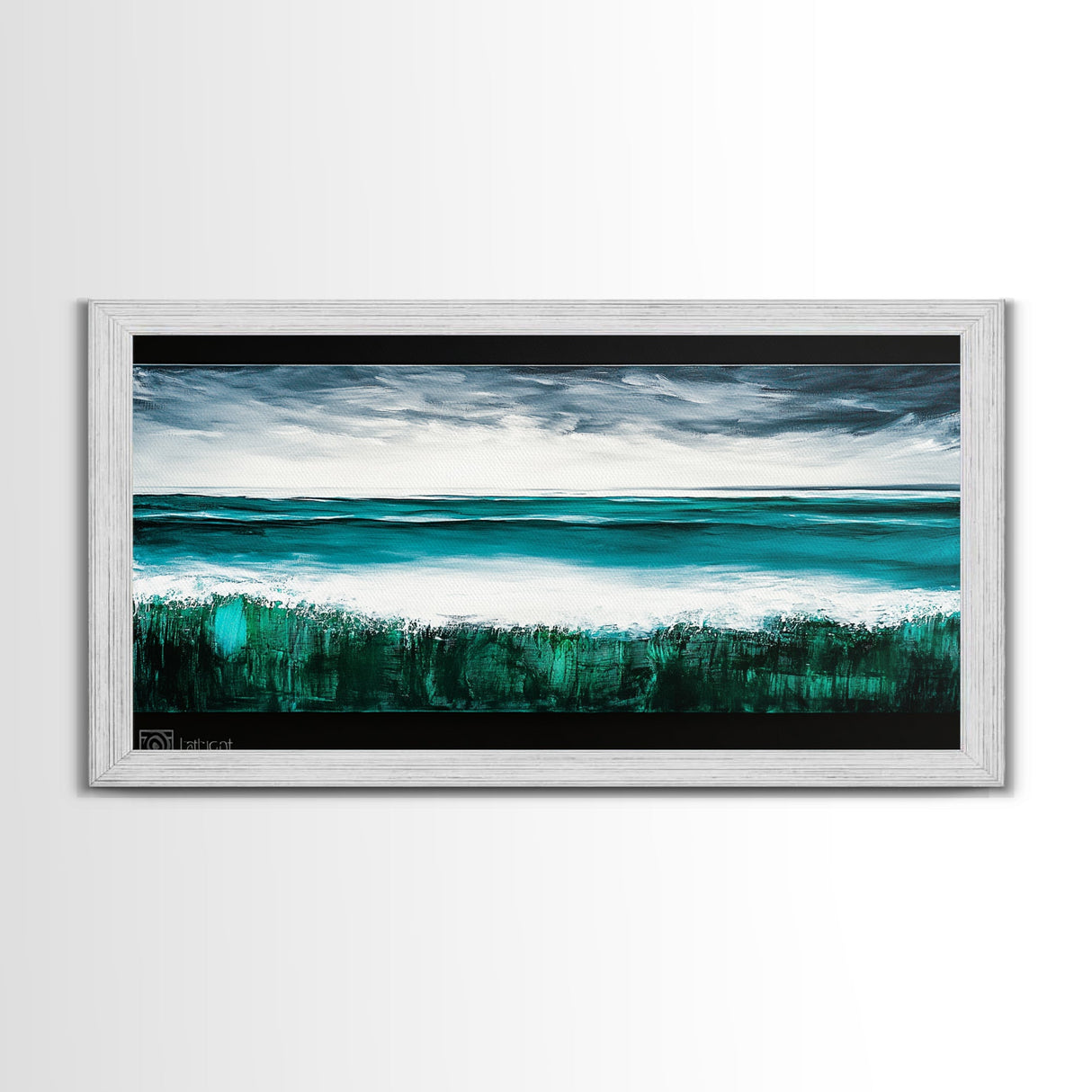 Ocean Waves, Blue Sea, Modern Coastal Art, Framed Canvas Print, Large Wall Art, Beach House Decor, Minimalist Art, Living Room Wall Art