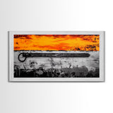 Metal Latch, Rustic, Bold, Abstract, Framed Canvas Print, Industrial Wall Art, Farmhouse Decor, Textured Painting, Unique Wall Accent